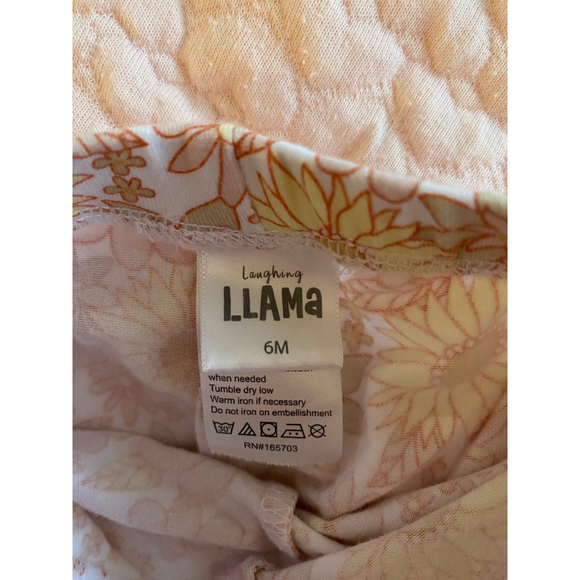 Laughing Llama baby girl matching set 6M Pink Multicolor - Picture 7 of 8